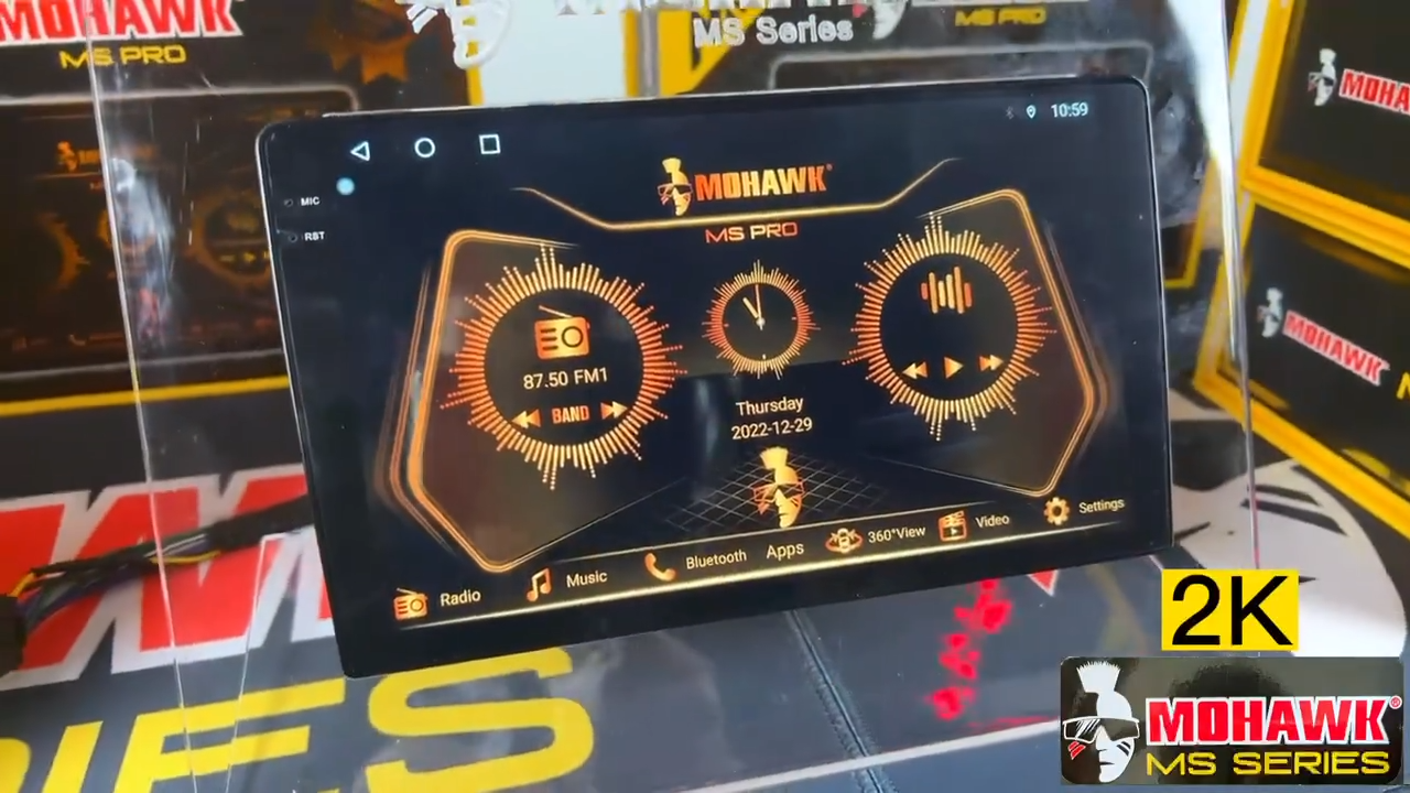 Mohawk MS PRO Series 2K Resolution QLED Built In 360 Camera System Car Android Player Kereta Entertainment Plug n Play For Proton Perodua Toyota Honda Nissan (Not Include 360 Camera)