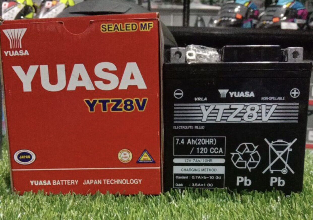 Original YUASA Battery YTZ8V BATERI R25 MT25 X-MAX XMAX PCX CB300 CB500 ...