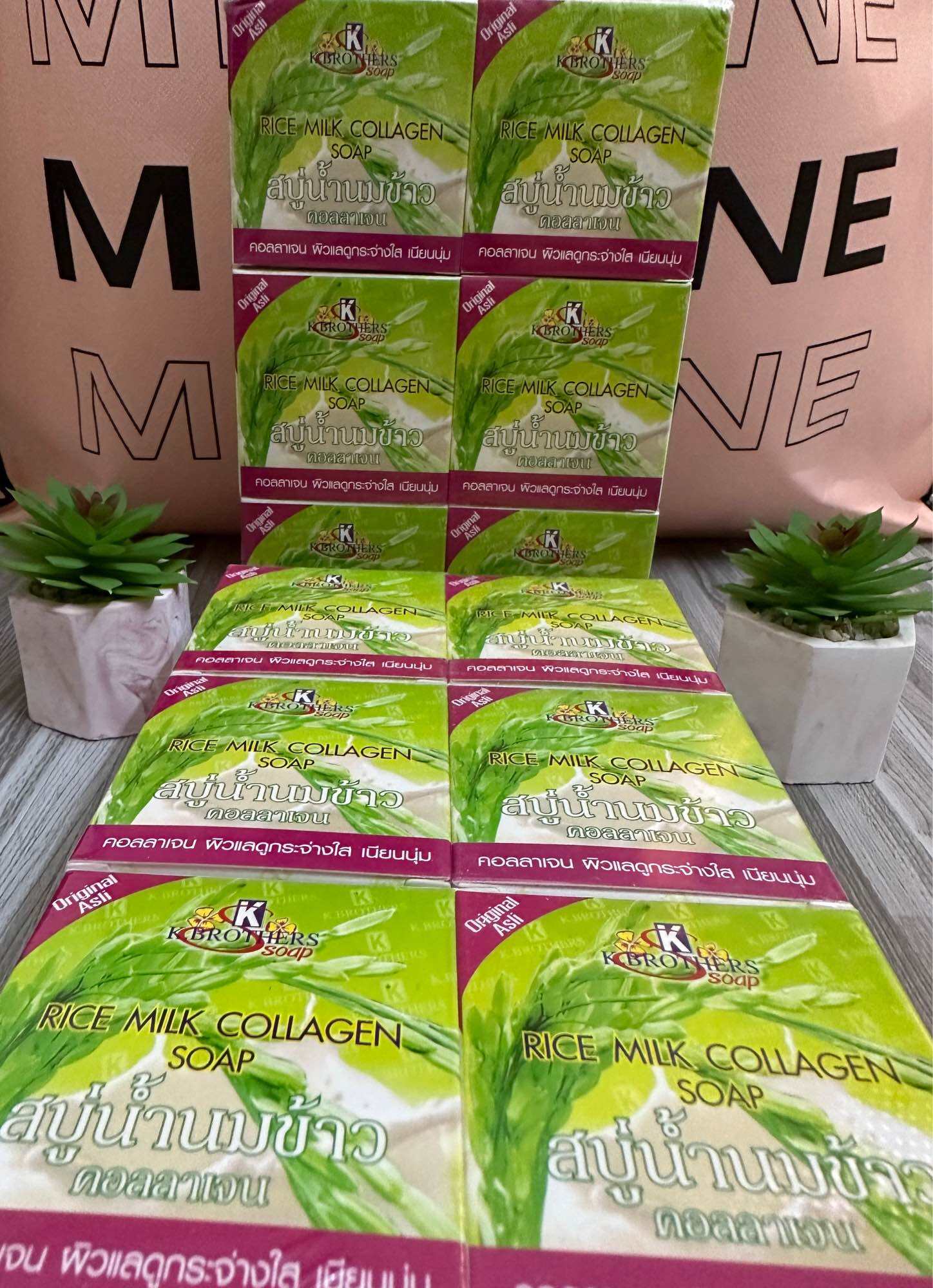 KBrothers Rice Milk Collagen Soap Sabun Susu Beras Kolagen 💯Thailand