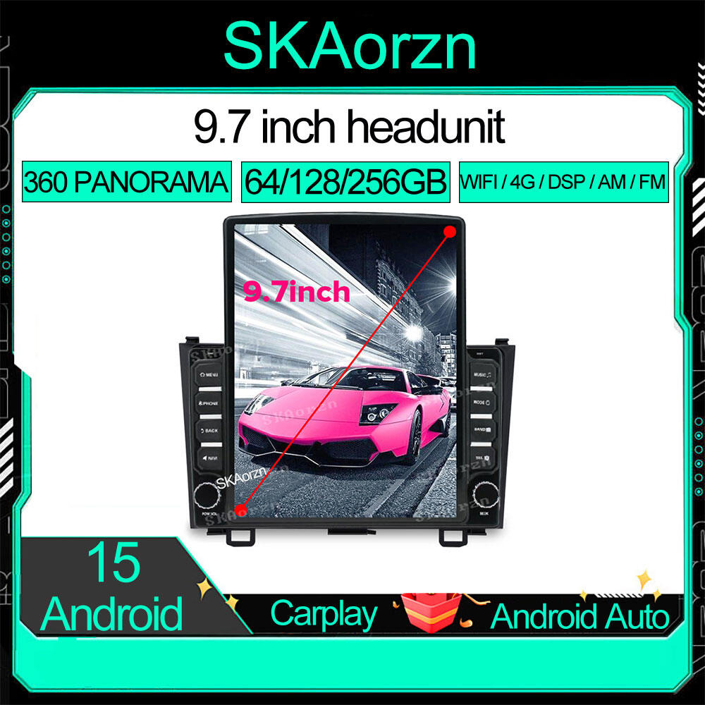 SKAorzn 9.7inch for honda crv 2007-2011 16 32 64 128 256GB Tesla style vertical screen Android15 IPS QLED 4G WIFI DSP AM FM 360 Car android headunit stereo Radio GPS Bluetooth 970 ราคา 3,900 บาท*ส่งฟรี