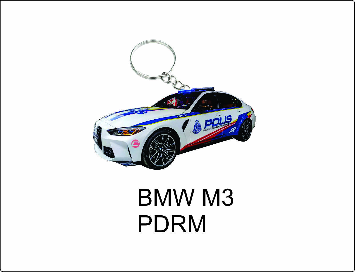 bmw m3 sport pdrm polis keychain 2d | Lazada