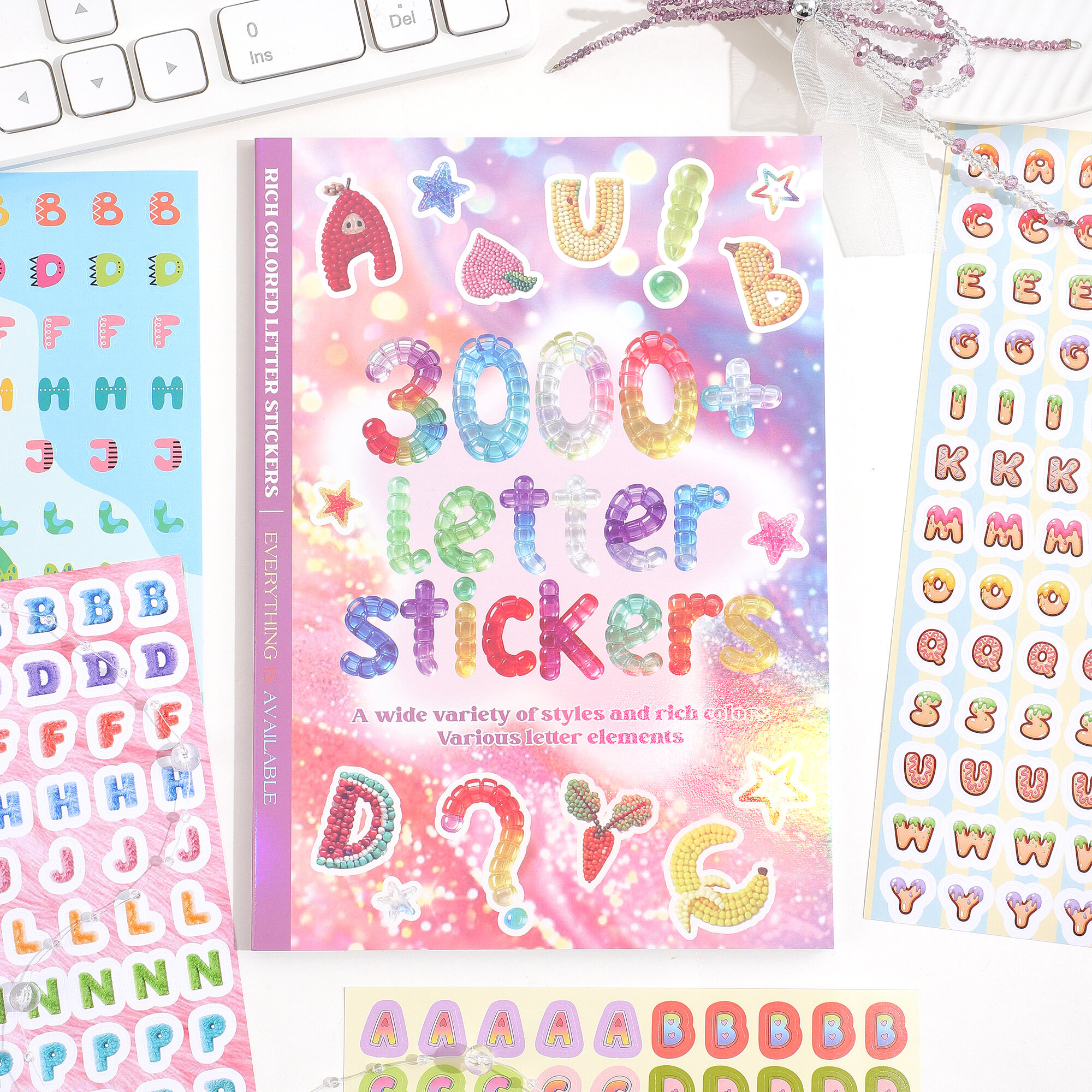 3000+ Pcs Alphabet Letter Stickers for Journaling Bright and Playful Craft Stickers for Junk Journal & Scrapbooking Projects