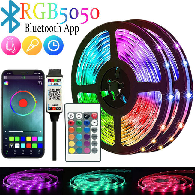 LED Strip Lights RGB 3535 5V 1M-30M16 million colors RGB Led Strip Lighting Music Sync Color Changing for Party Home