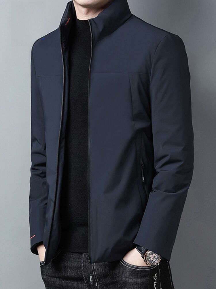 ROMON | Lonton Lightweight Short Down Jacket White Duck Feather Stand Collar Warm Cold Resistant Men's Outerwear Fashion Urban Style Harga 266 Ringgit*Penghantaran Percuma