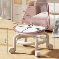 MEIKAIBIN | Acrylic Mobile Quiet Small Stool