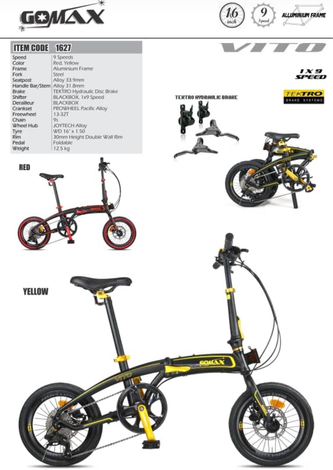 gomax folding bike 16 inch