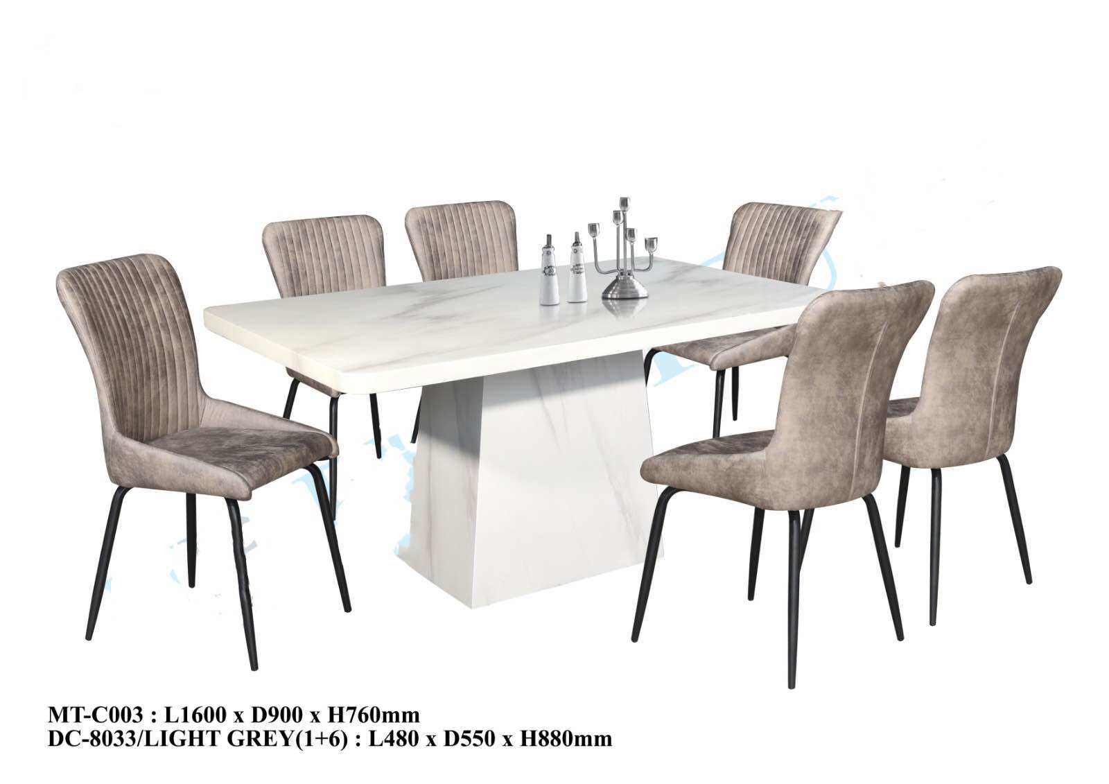 Marble Dining Table 5FT/ Marble Dining Table with 6 Chairs /Dining