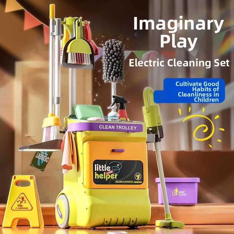AOBIXIONG | Kid's Cleaning Set Vacuum Cleaner Playset Harga  108 Ringgit*Penghantaran Percuma
