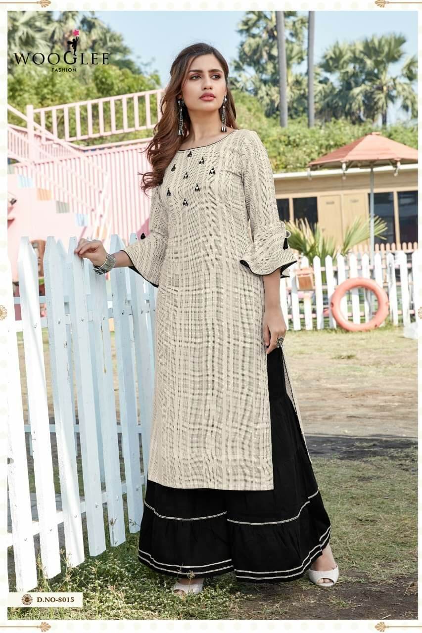 Arise* Heavy Rayon Kurti With Sharara 