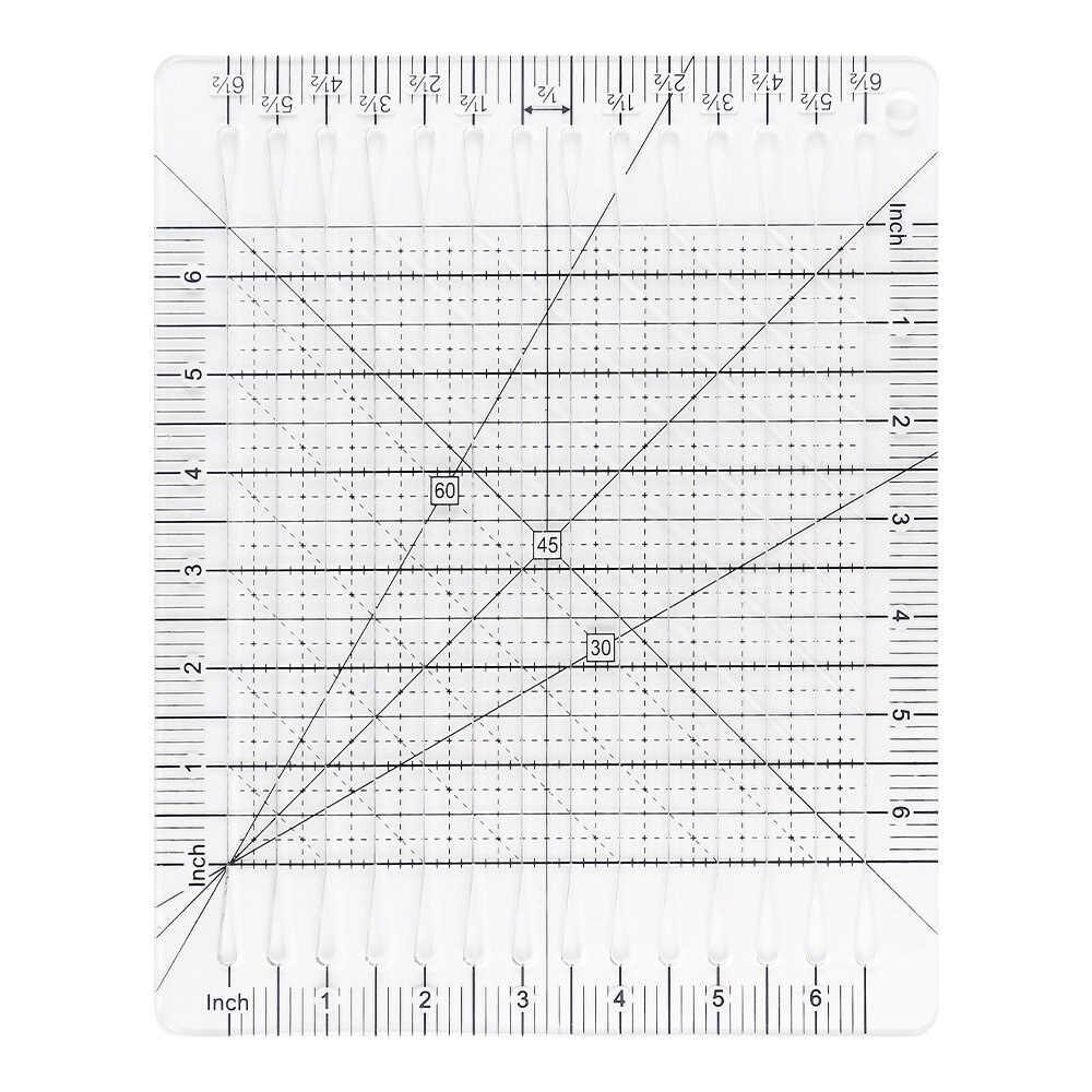 1Pcs Scale Slotted Quilting Ruler Acrylic Fabric Strip Cutting Sewing Patchwork Template Arts Crafts Supplies Tools