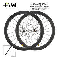 VEL 700c Carbon Fiber Road Wheel Set 50mm/60mm Frame High and Medium Lock Disc Brake Wheel Set 36T Ratchet HG-12s Tower Foundation Lightweight Wind Breaking Rim Low Wind Resistance Wheel Hub Design（VEL-SE2）