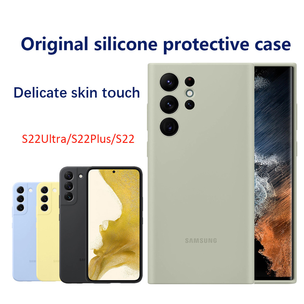 Original Samsung Galaxy S22 Ultra Liquid Silicone Case For Galaxy S22 Ultra S22 Plus S22 High Quality Protector Cover