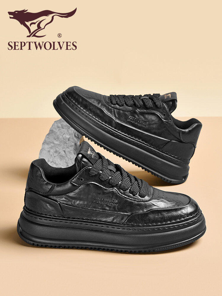 SEPTWOLVES | Insulated Heel-Boosting Men's Leather Shoes Harga 276 Ringgit*Penghantaran Percuma