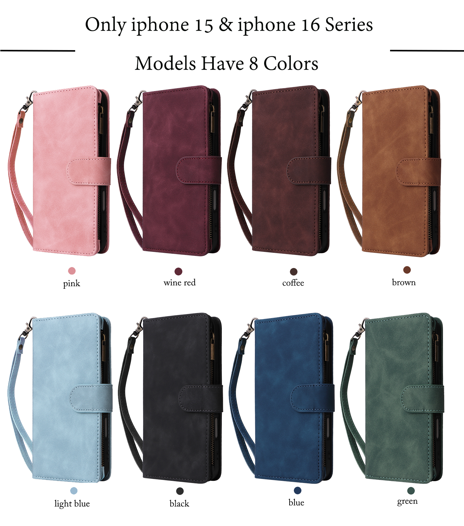 Leather Wallet Phone Case For Iphone With Magnetic Flip And Slots_voghion.com