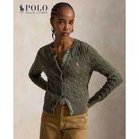 Polo Ralph Lauren Women Cable-Knit Cotton Crewneck Cardigan