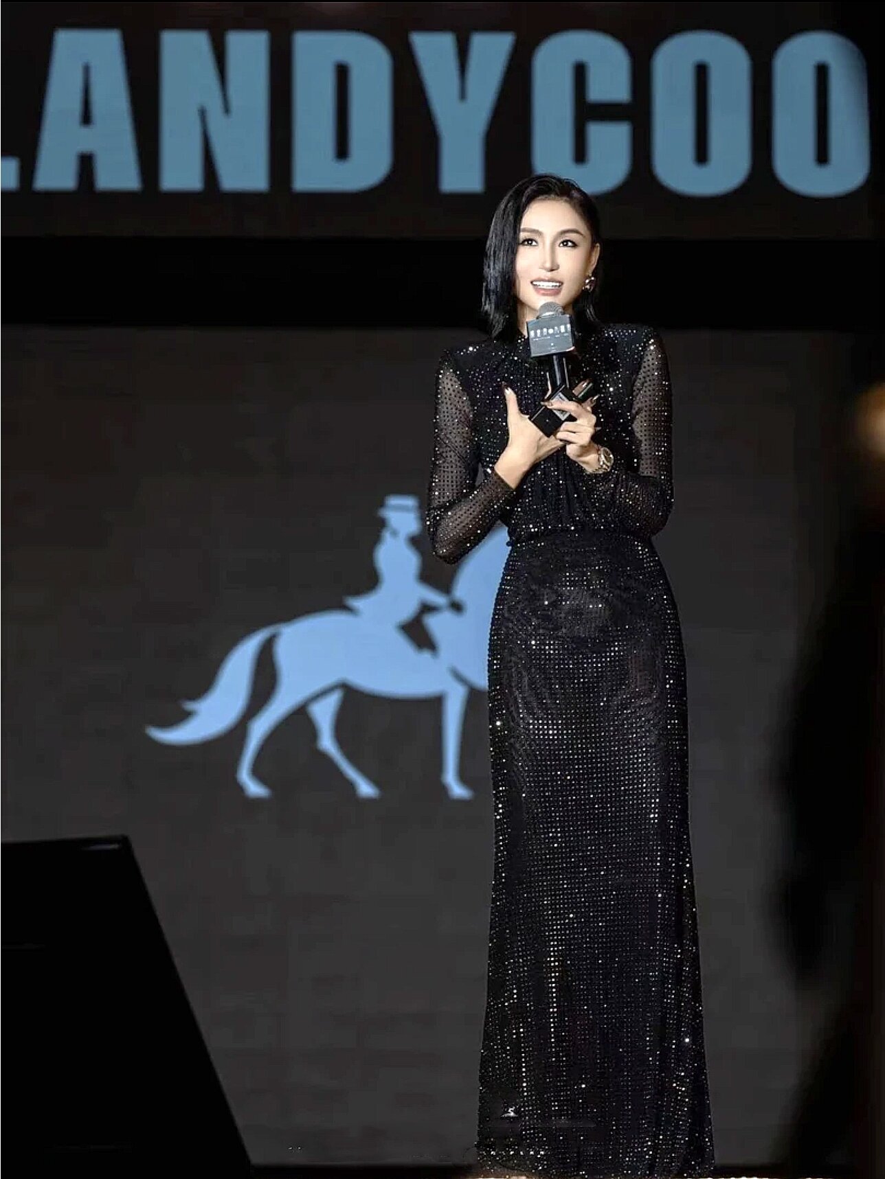 Gina Diamond-Embellished Long Formal Dress For Women High Waist Sleeveless With Ruffles And Folded Tail Princess Sweet Style