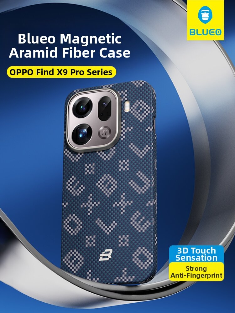 BLUEO | Magnetic Slim Kevlar Fiber Phone Case for OPPO Harga 216 Ringgit*Penghantaran Percuma