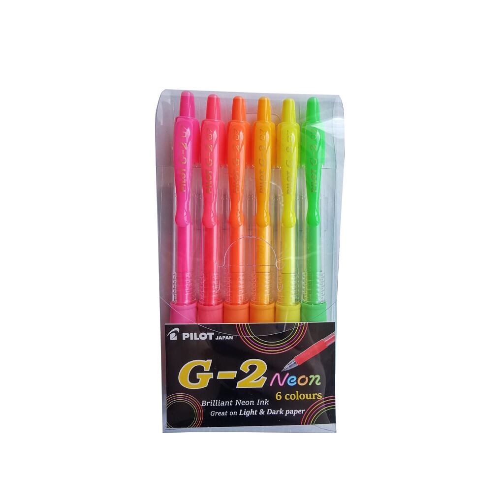 Pilot G-2 07 Neon Gel Ink Ballpoint Pen - Neon Yellow