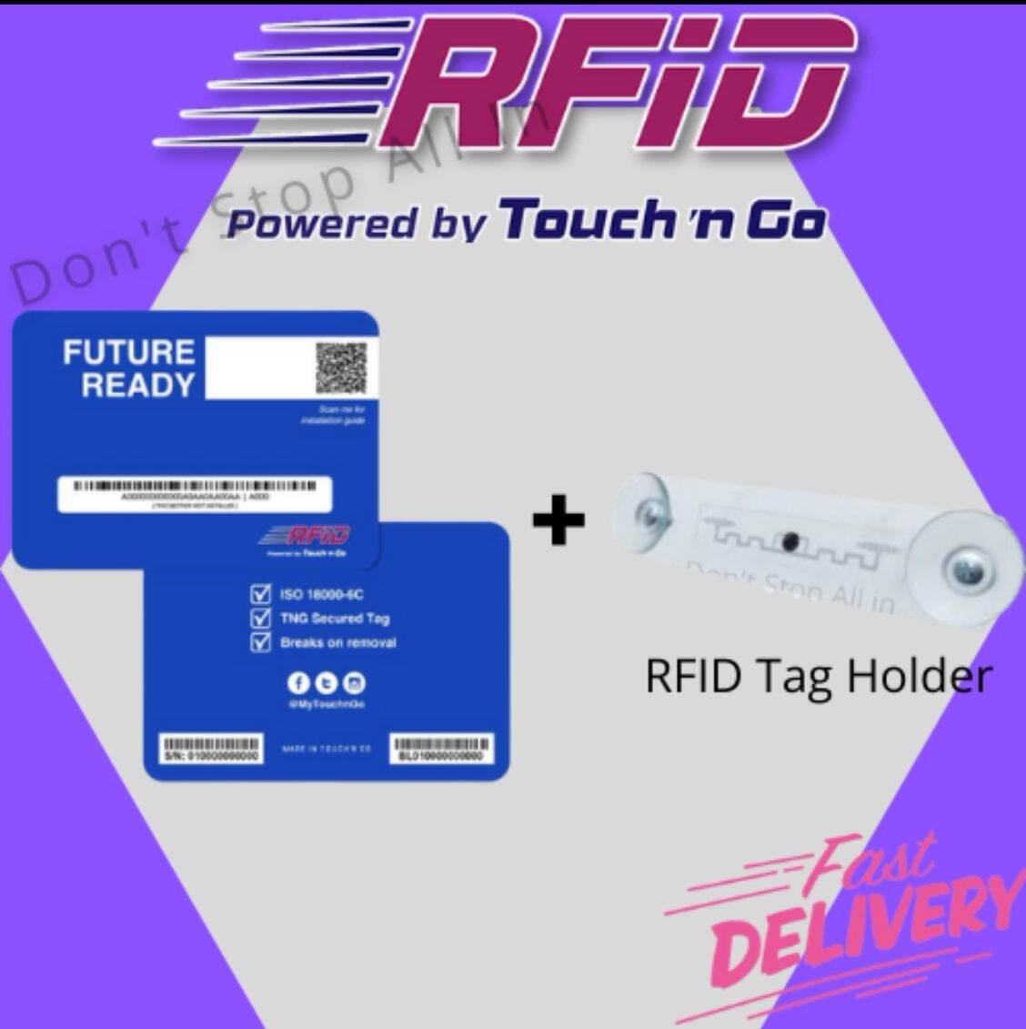Touch n Go Self-Fitment (DIY) RFID Tag Sticker Toll Tng RFID | Lazada