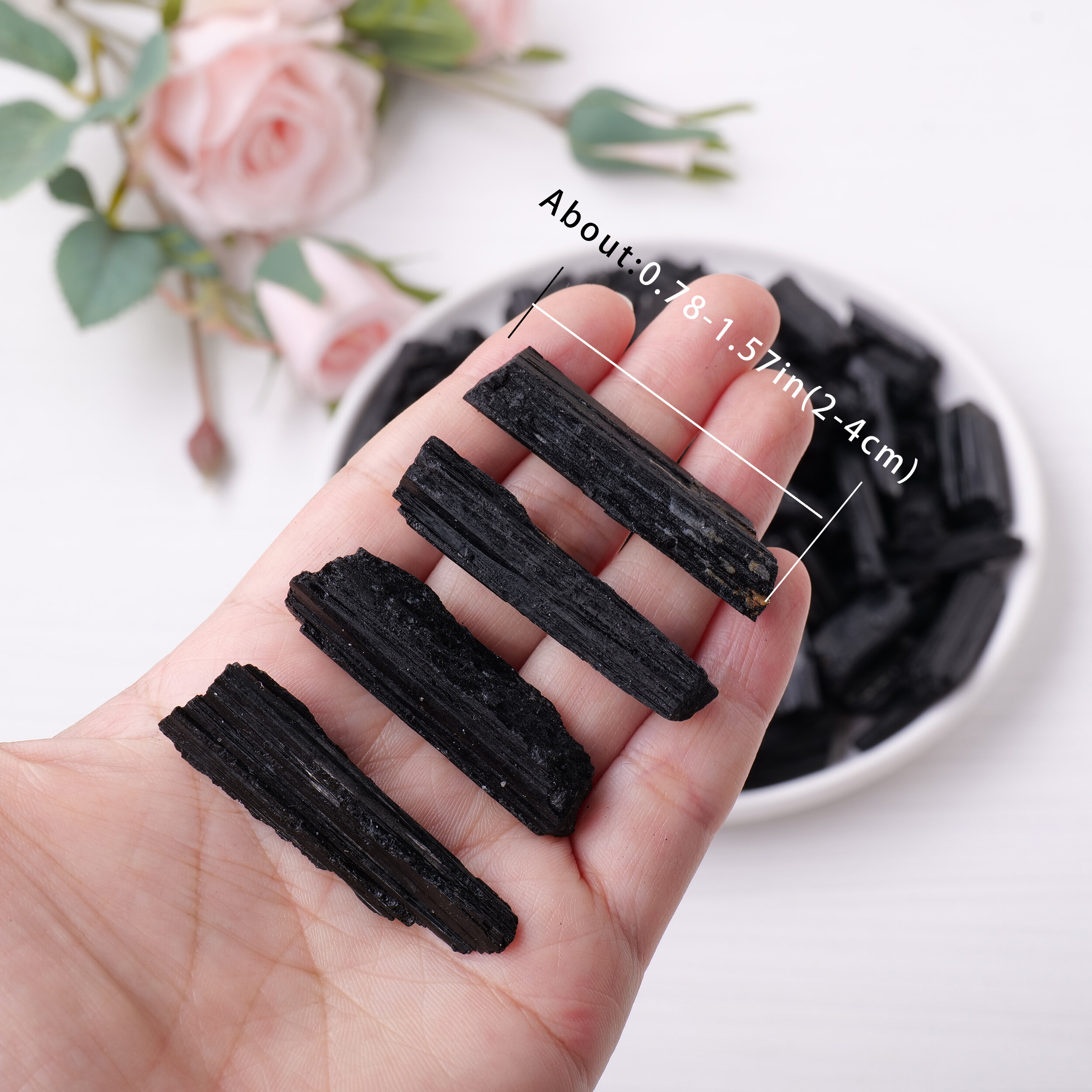 50G/BAG Natural Crystal Black Tourmaline Raw Stone ILrregular Size Reiki Healing Energy Gemstone Mineral Specimen Home Decora