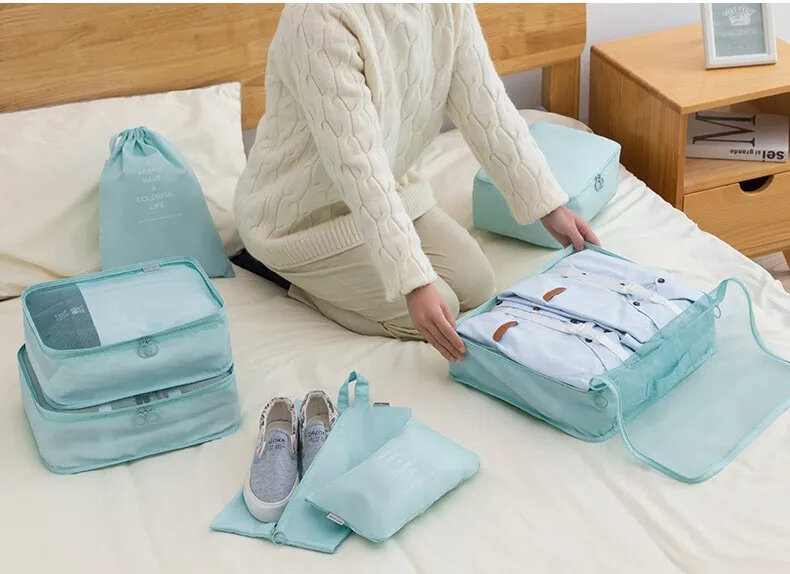 Set di cubi organizzatori per valigia, borse per bagagli viaggio_voghion.com