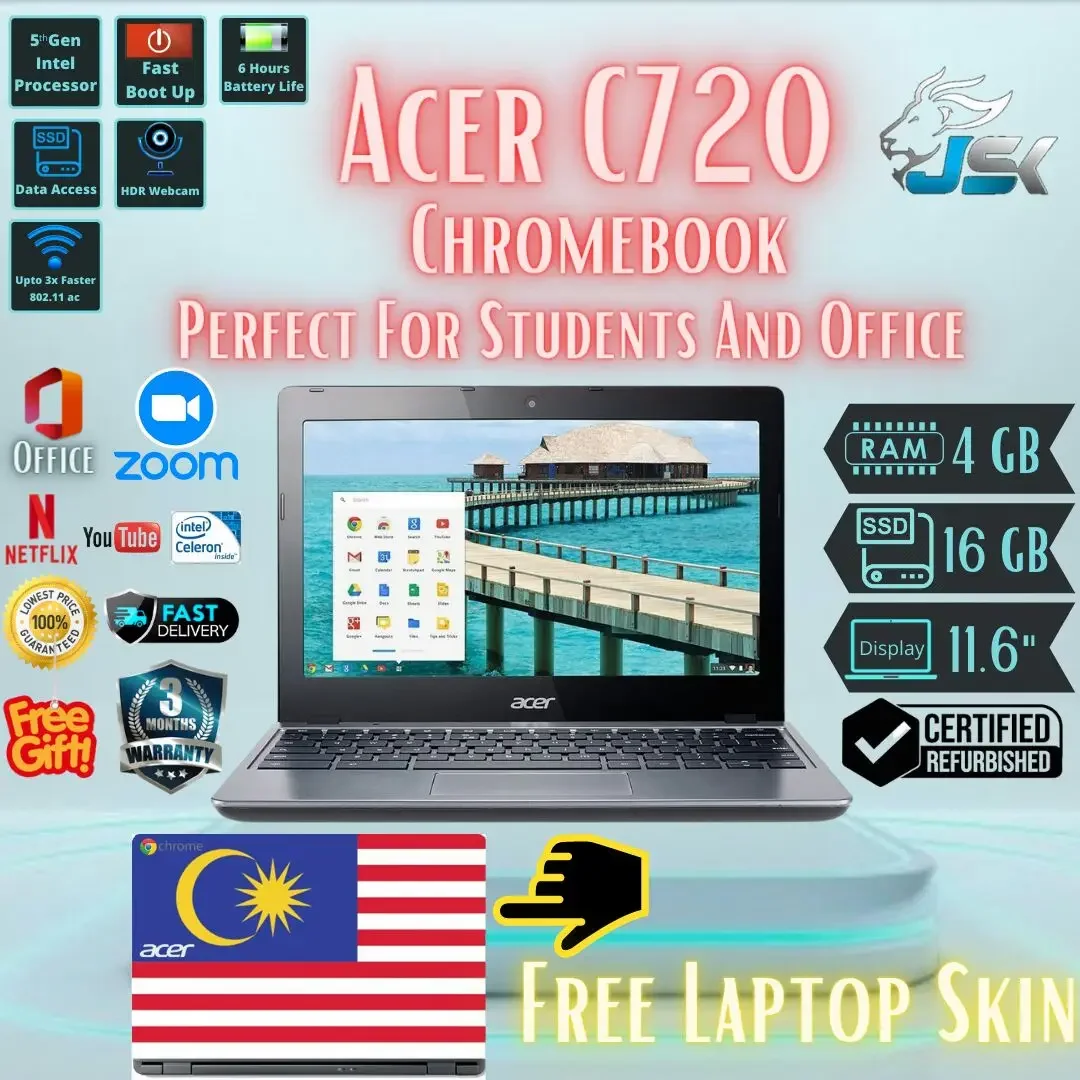 LAPTOP ACER c720 CHROMEBOOK WITH BEST PRICE