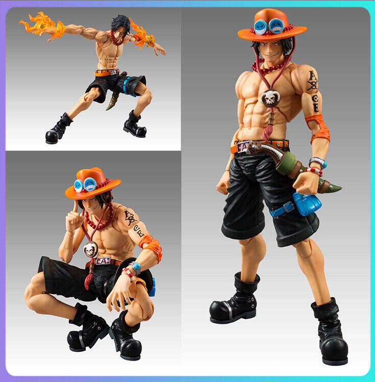 1pcs 18cm One Piece Portgas·D· Ace Action Figure SHF Movable Model