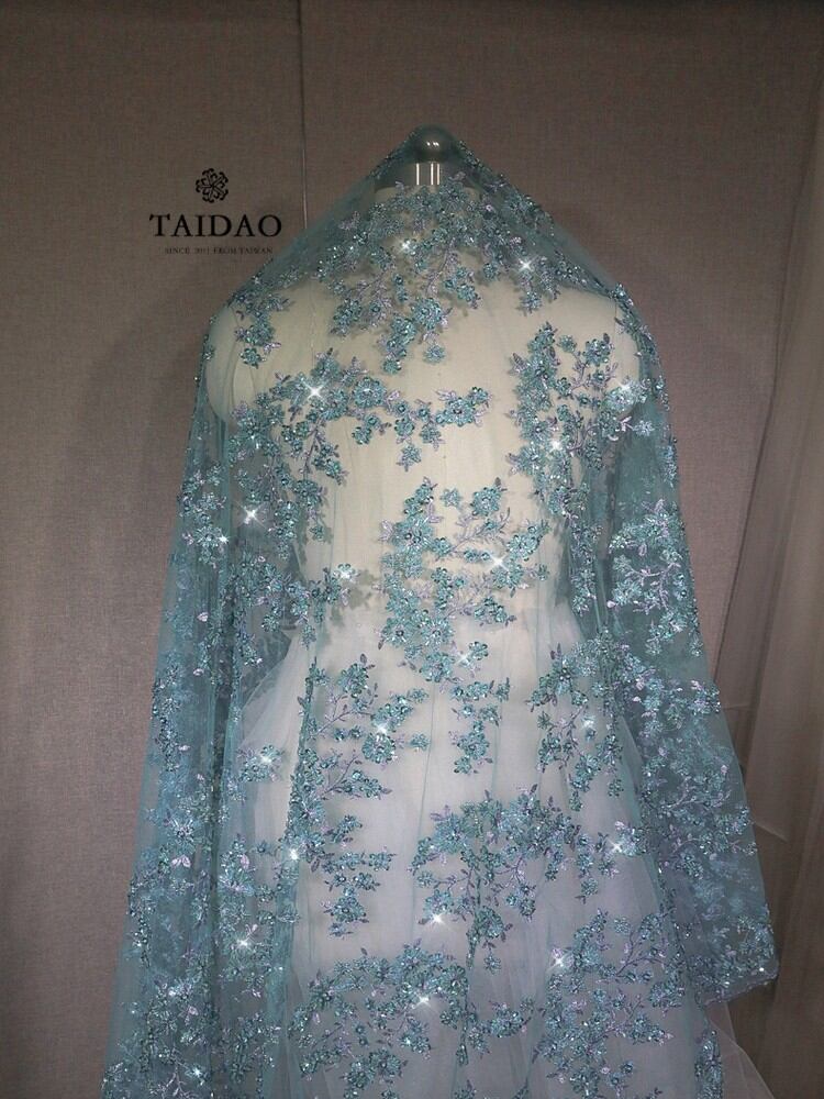 TAIDAO | Embroidered Beaded Lace Sequin Fabric