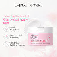 LAIKOU Japan Sakura Makeup Cleansing Balm - All-in-One Makeup Remover, Hydrating  Smoothing, Gently Melts All Makeup 100g