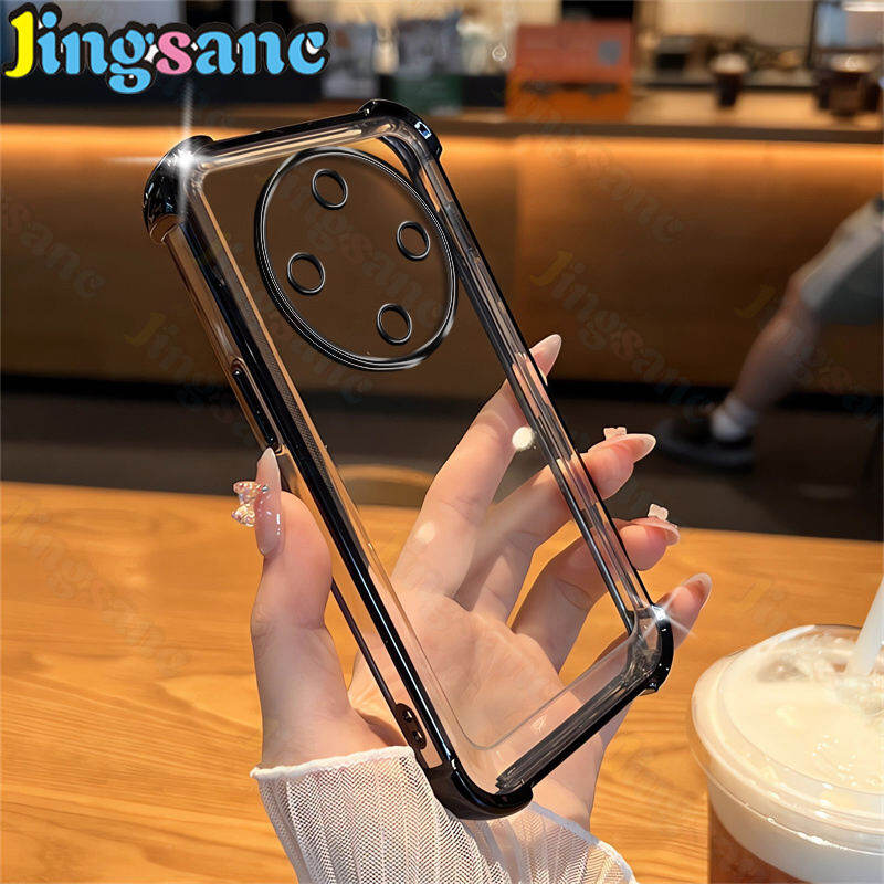 Jingsanc Simple Clear Phone Casing Suitable For Honor X9d 5G Case Four Corner Protection Anti Fall Shockproof Electroplating Back Cover A59-1