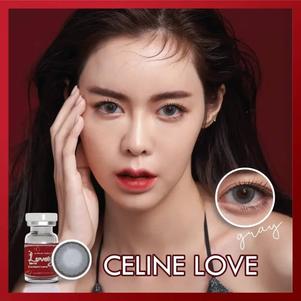 Korean Lens Celine Love Gray 14.5mm Plano