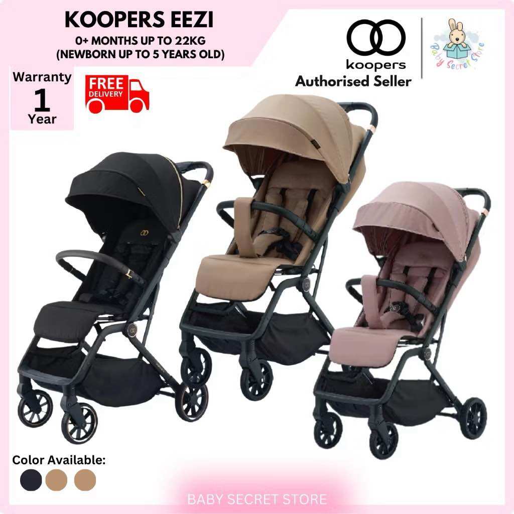 Koopers Eezi Lightweight Stroller 0–22kg | EN1888 Approved | Kerusi Tolak Perjalanan Bayi