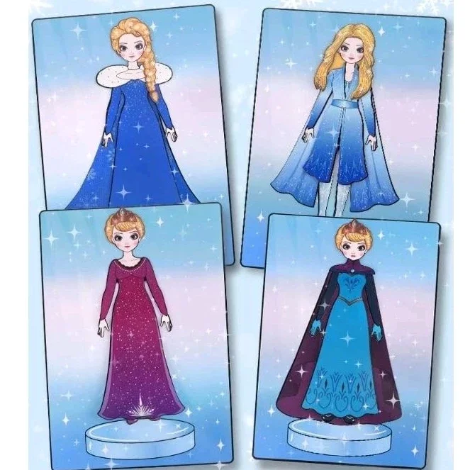 Paper Doll Elsa Princess DollHouse/Patung kertas/Mainan