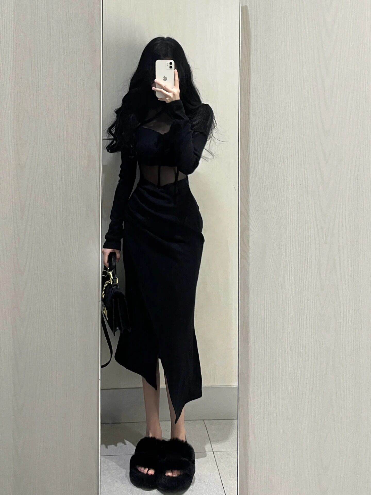 maxi dress and crop top Black Ruffle Strap Crop Top and Maxi Skirt Set