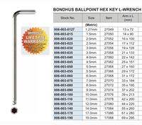 BONDHUS USABALLPOINT L WRENCH HEX KEY ALL SIZE