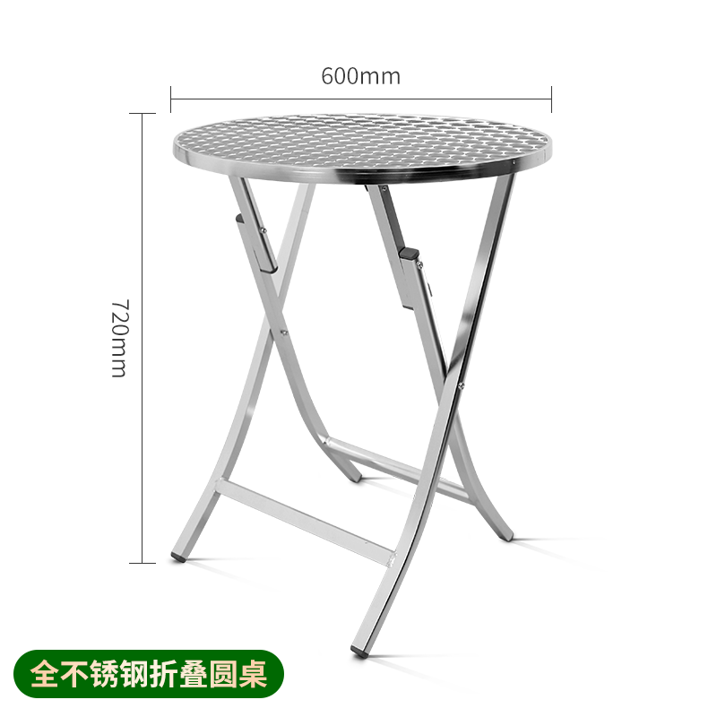 Stainless Steel Foldable Table round Table Rental Small Square Table Dining Desk Set Dining