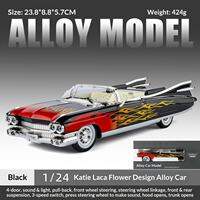 1:24 Retro Luxury Convertible Sports Car Alloy Model Exquisite Desktop Ornaments Best Collection for Car Model Enthusiasts