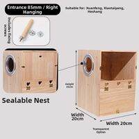 PAMPAS | Thermal Parrot Breeding Box Horizontal Wall-mounted Transparent Wood