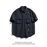 WUKONGYOUHUO | Vintage Casual Loose Mens Short Sleeve Shirt