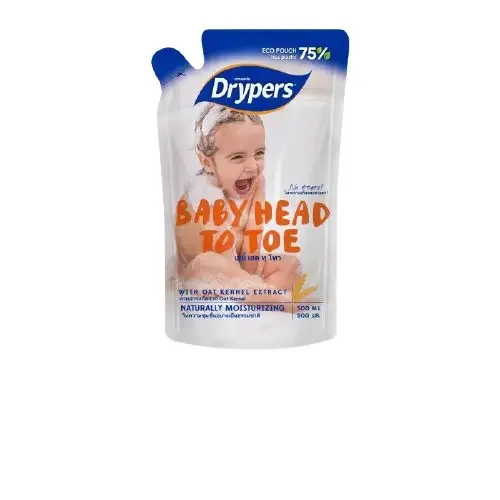 Drypers Baby Head to Toe Oat Kernel Extract Refill (500ml)
