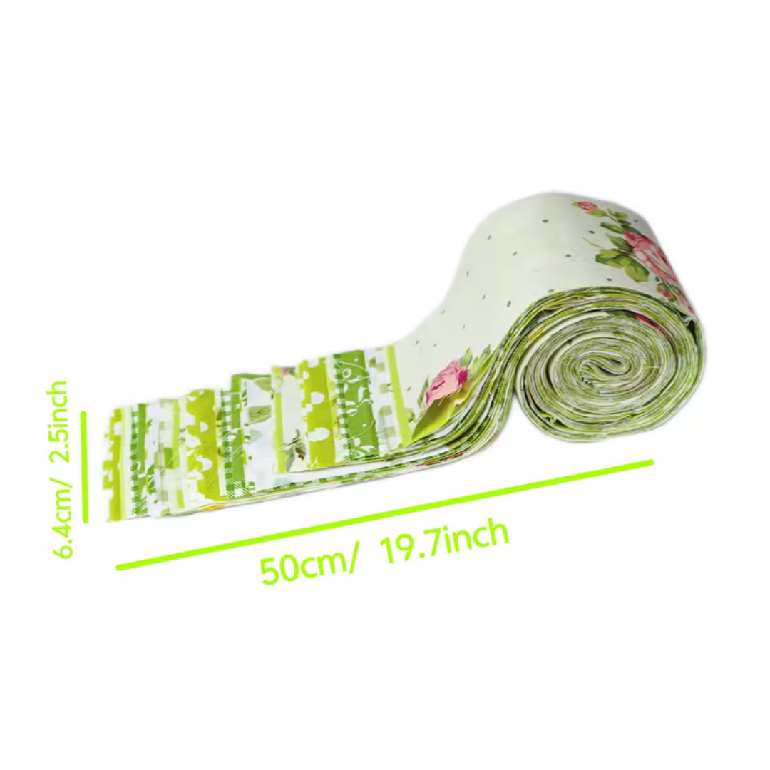 42 Floral Print 6.35x50.04 cm Fabric Jelly Rolls Suitable for DIY Sewing and Crafts Essential for Quilting Enthusiasts