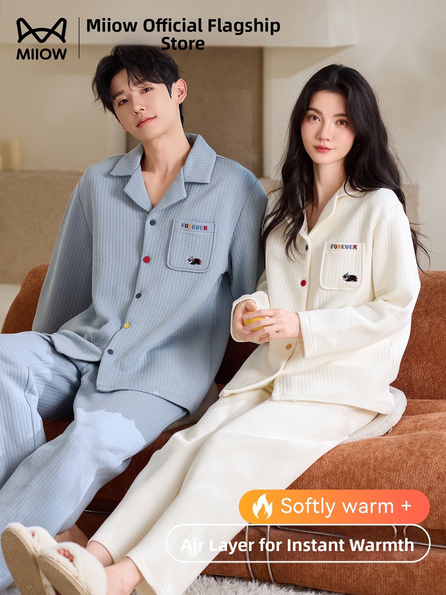 MiiOW | Warm Thermal Cotton Blend Loungewear Harga 107 Ringgit*Penghantaran Percuma