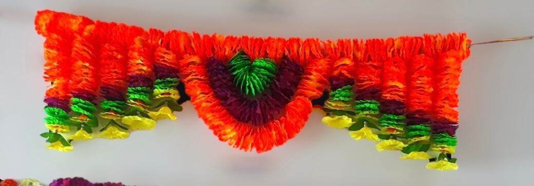 cloth Door entrance hanging garland decoration thoranam/vasal welcome thoaranam Dheepavali decorations door Artificial Flower toran Garland Door Home Decoration(Multicolour 1 Piece)