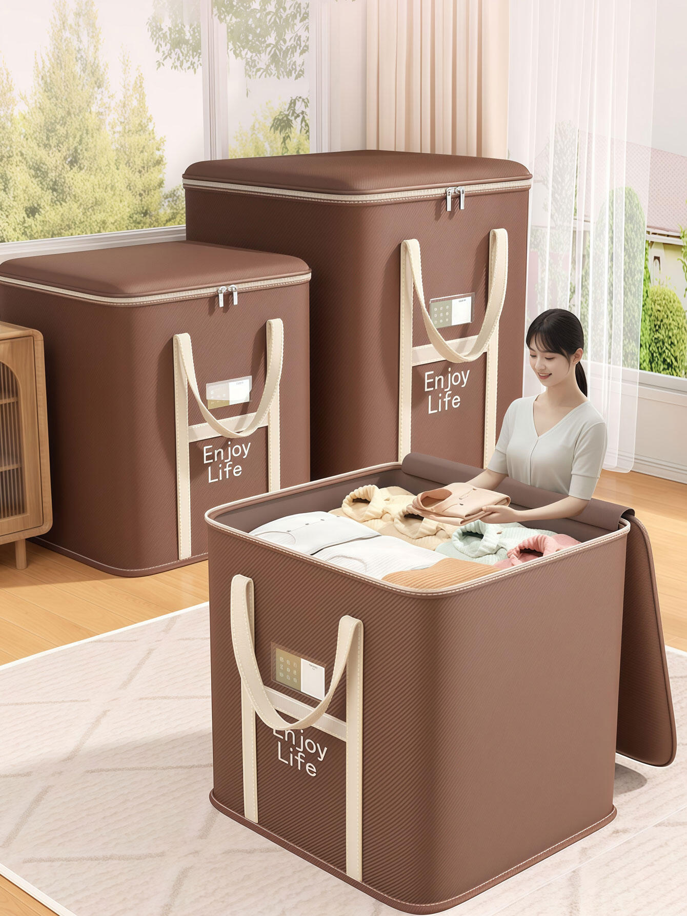 Large Capacity Storage Bag For Clothes And Quilts Foldable_voghion.com