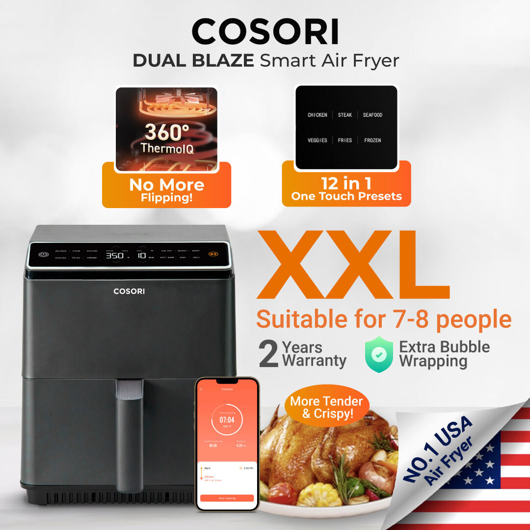 COSORI Dual Blaze Smart Air fryer Unboxing, online shopping, air fryer,  App Store, food, recipe