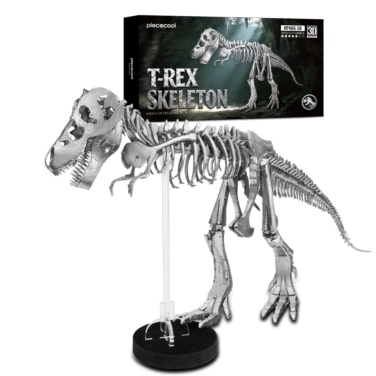 Piececool 3D Metal Puzzle T-Rex Skeleton, DIY Model No Glue Required, 3D Puzzles for Family Time, Creative Home Decor & Unique Gift for Birthday, Christmas ราคา 1,099 บาท*ส่งฟรี