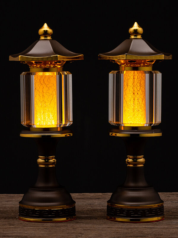 Crystal Long Burning Lamp Electric Buddha Front Supply Lamp Wealth God Supply Lamp Crystal Enter Treasure Supply Utensils Harga  168 Ringgit*Penghantaran Percuma