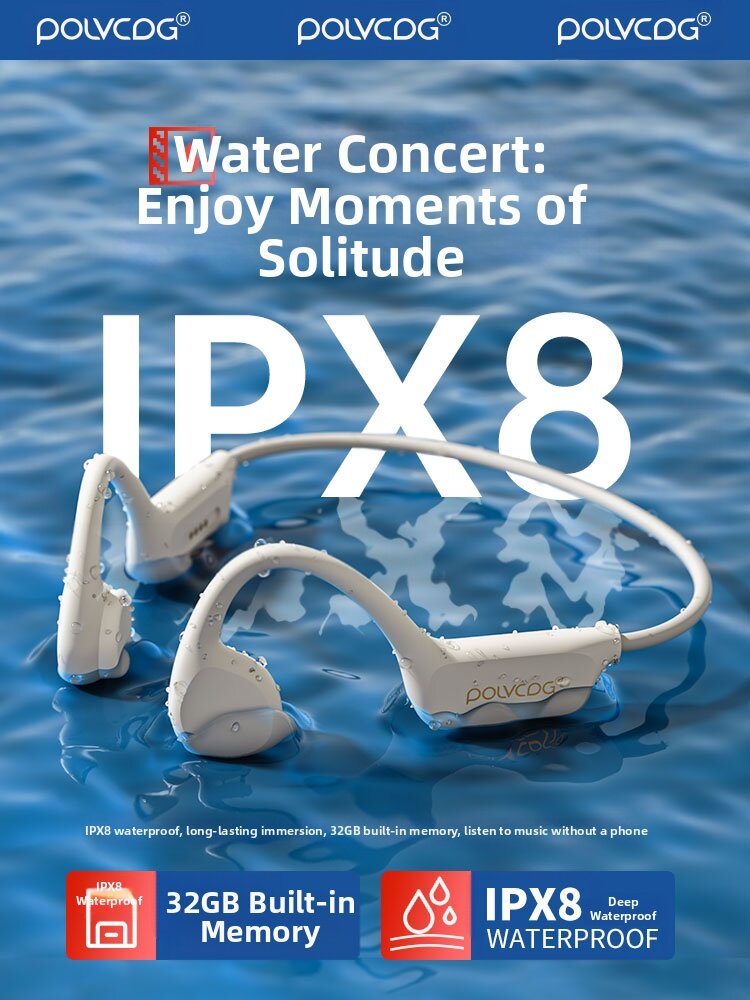 POLVCDG | Waterproof Wireless Bone Conduction Bluetooth Headphones