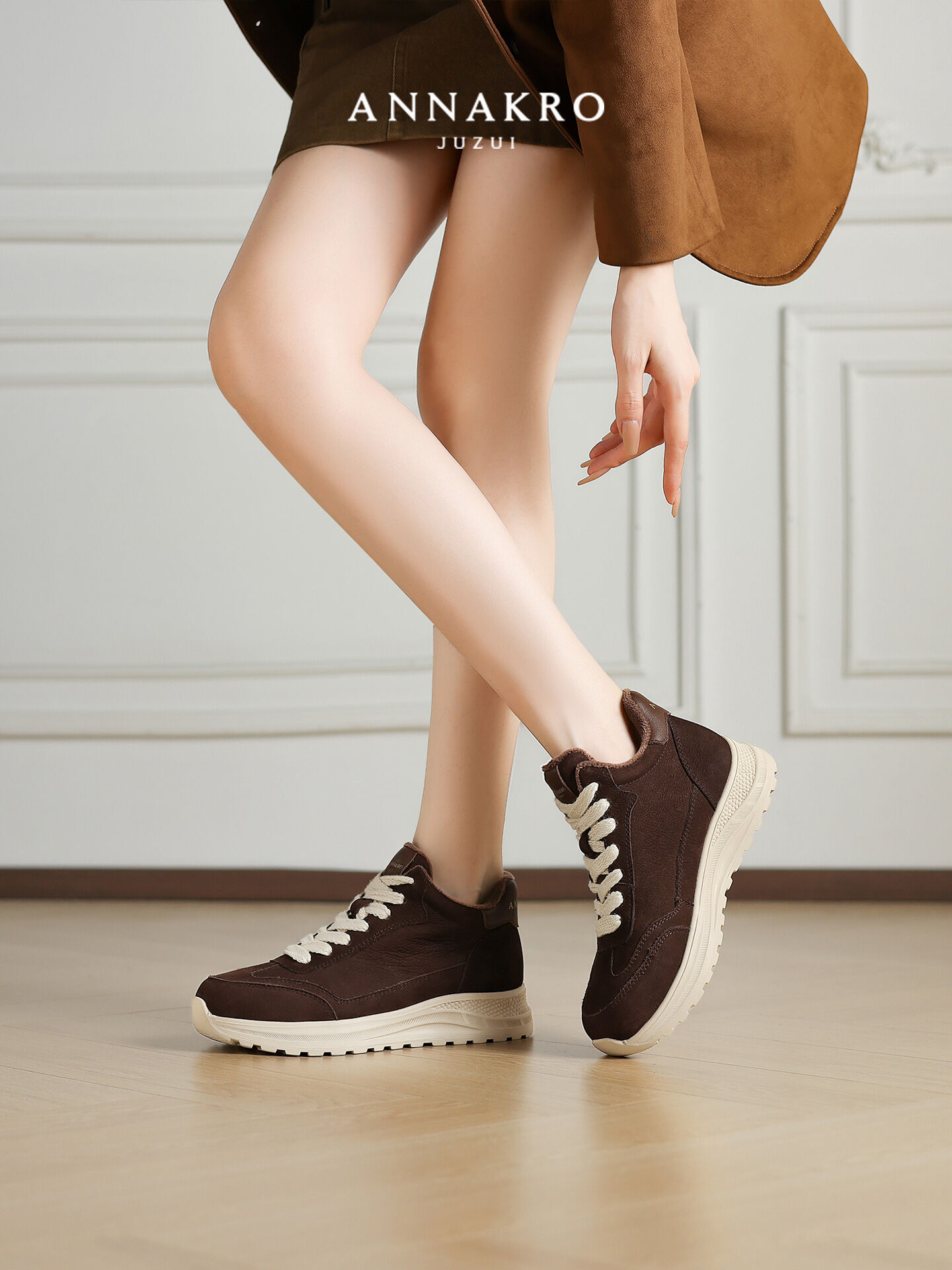 JZ ANNAKRO | Velvet Lined Fall/Winter Stylish Casual Women's High-Top Shoes Harga  329 Ringgit*Penghantaran Percuma