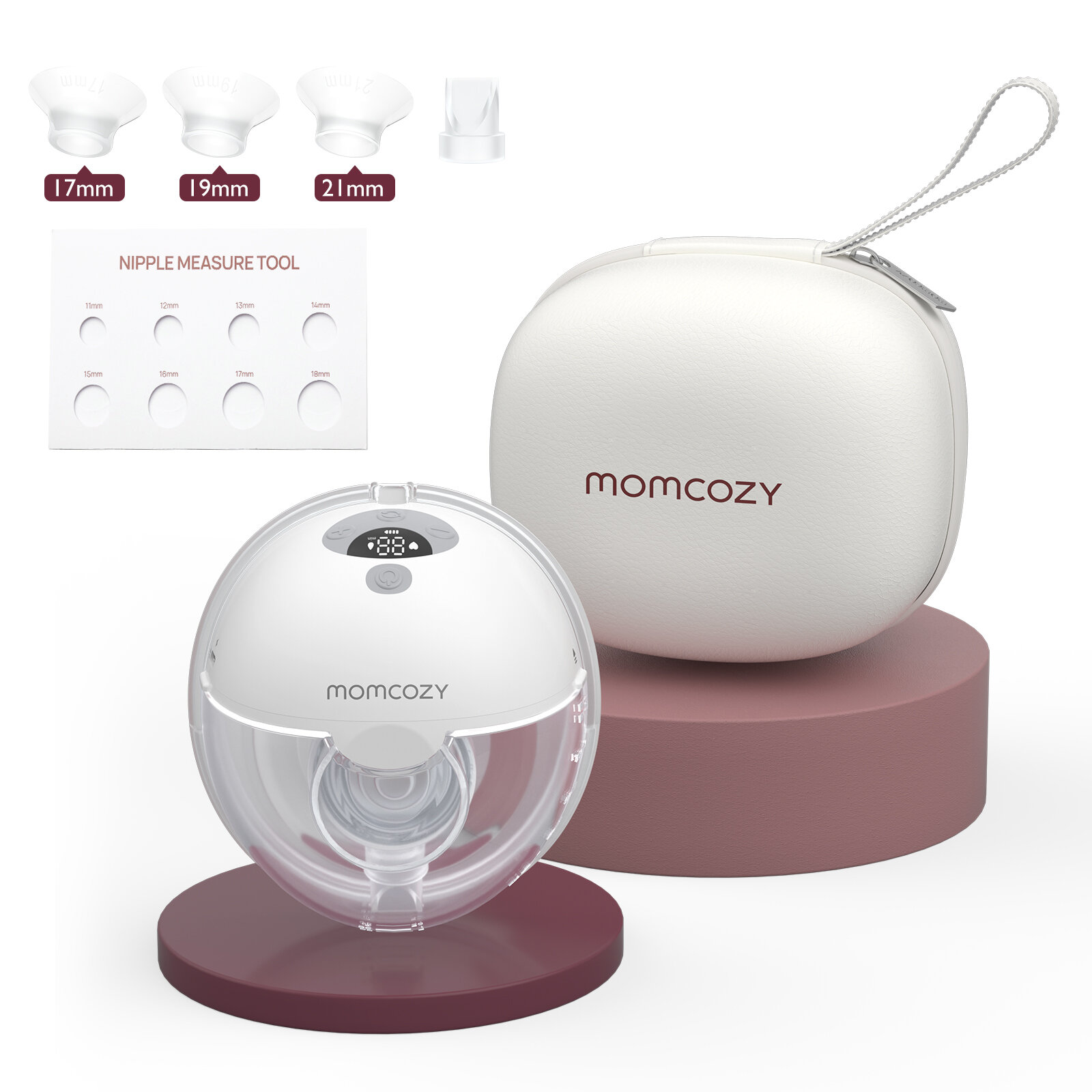 Momcozy M5 Hands-Free Wearable Breast Pump Double-Sealed Flange for Baby-Like Comfort 3 Modes & 9 Suction Levels Portable Electric Pump – 24mm